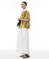 Contrasting Print Blouse
